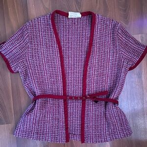 Burgundy Knit Cardigan